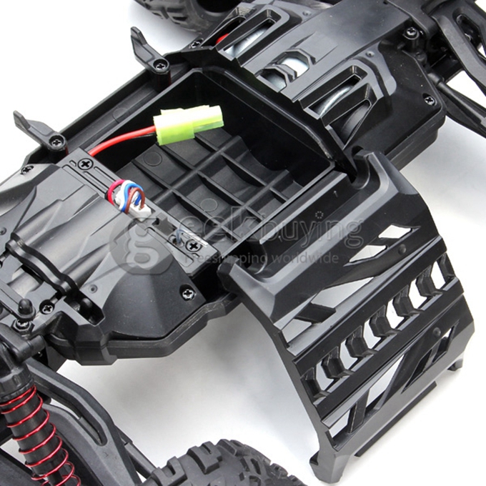 9116 1/12 Brushed RC Monster Truck 2.4GHz 38KM/H High Speed 2WD RTR - Red