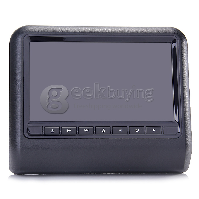 XD9901 9 Inch Digital HD LCD Bracket Car Headrest Monitor CD Games FM DVD Remote Controller Game Pad Function - Black