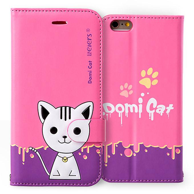 [Wholesale] 10pcs Leiers Domi Cat TPU Leather Case Protective Cover for Apple iPhone 6 Plus 5.5inch - Purple