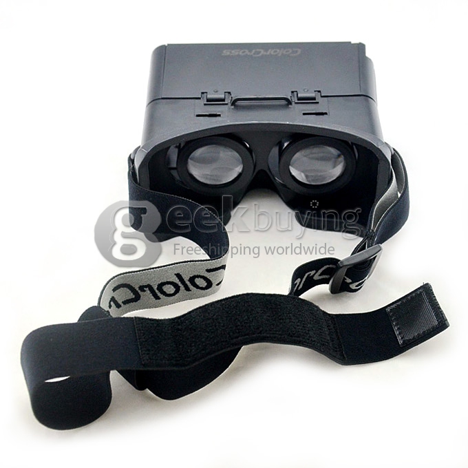 Head Mount 3D Immersive Virtual Reality VR Headset FOV70 Video Game Cardboard IPD & Focus Adjustable for 4-6 inches Smartphones - Black