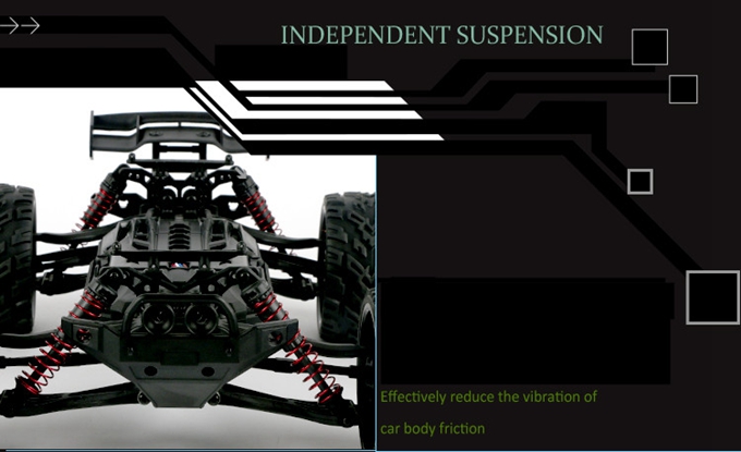 9116 1/12 Brushed RC Monster Truck 2.4GHz 38KM/H High Speed 2WD RTR - Red