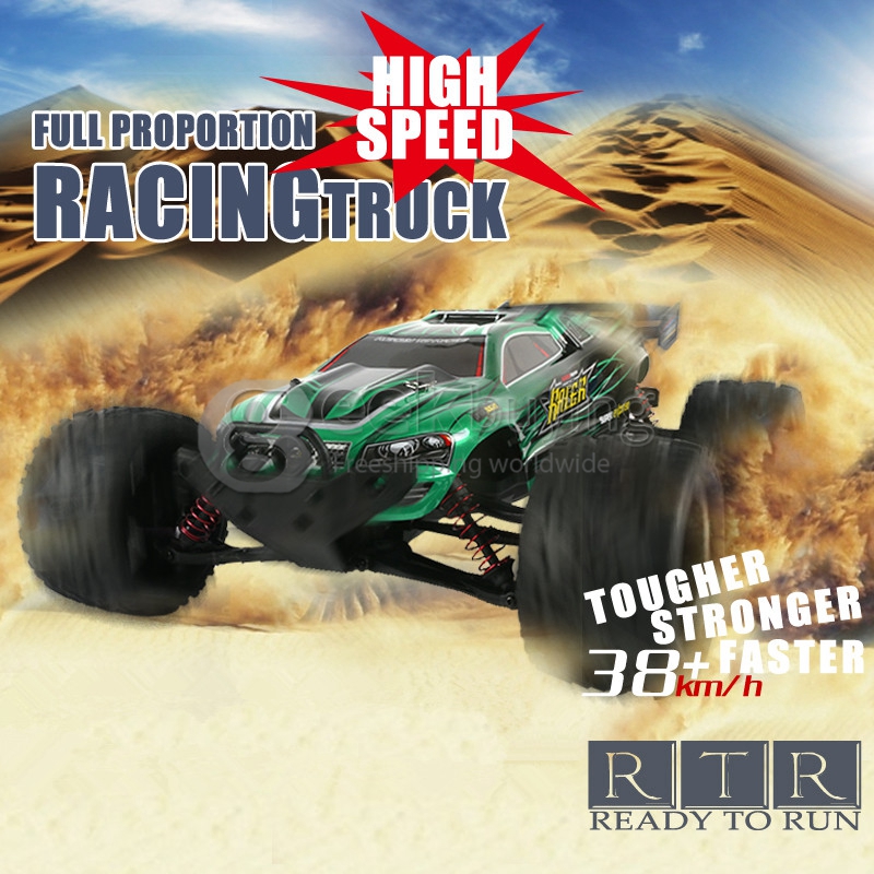 9116 1/12 Brushed RC Monster Truck 2.4GHz 38KM/H High Speed 2WD RTR - Red