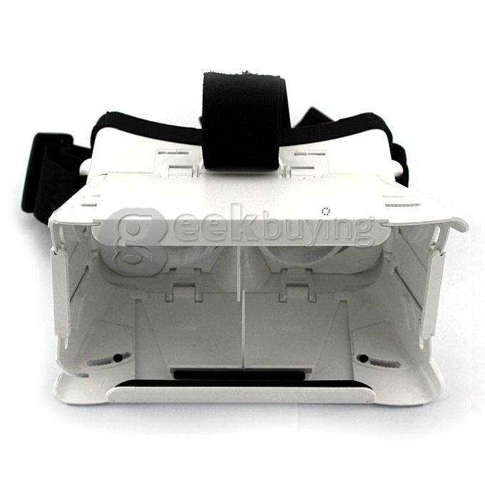 Head Mount 3D Immersive Virtual Reality VR Headset Video Game Cardboard FOV80  IPD Adjustment  for 4-6 inches Smartphones - White