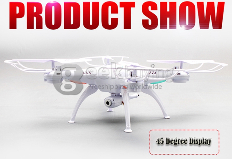 Syma X5SW Explorers 2 Wifi Headless Mode FPV RC Quadcopter 0.3MP Camera 2.4GHz 6-axis 360 Degree Eversion RTF - White