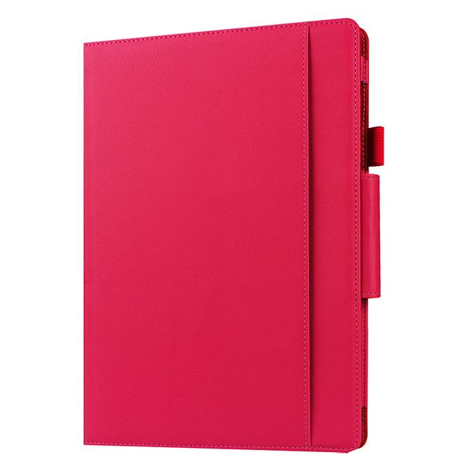 New Folio PU Leather Keyboard Stand Cover Case For 10.8 Inch Microsoft Surface 3 Tablet - Rose Red