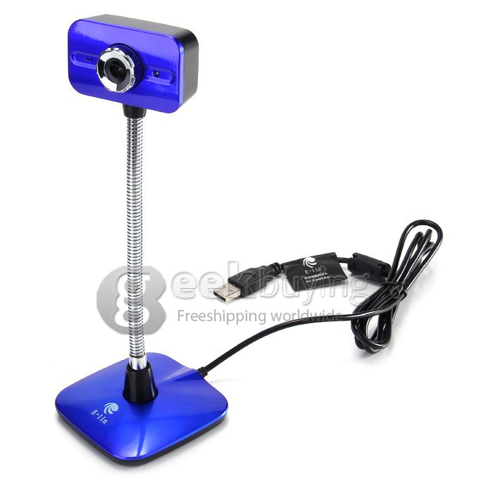 Elin Adjustable Square HD USB Web Camera For Windows & Mac OS - Dark Blue