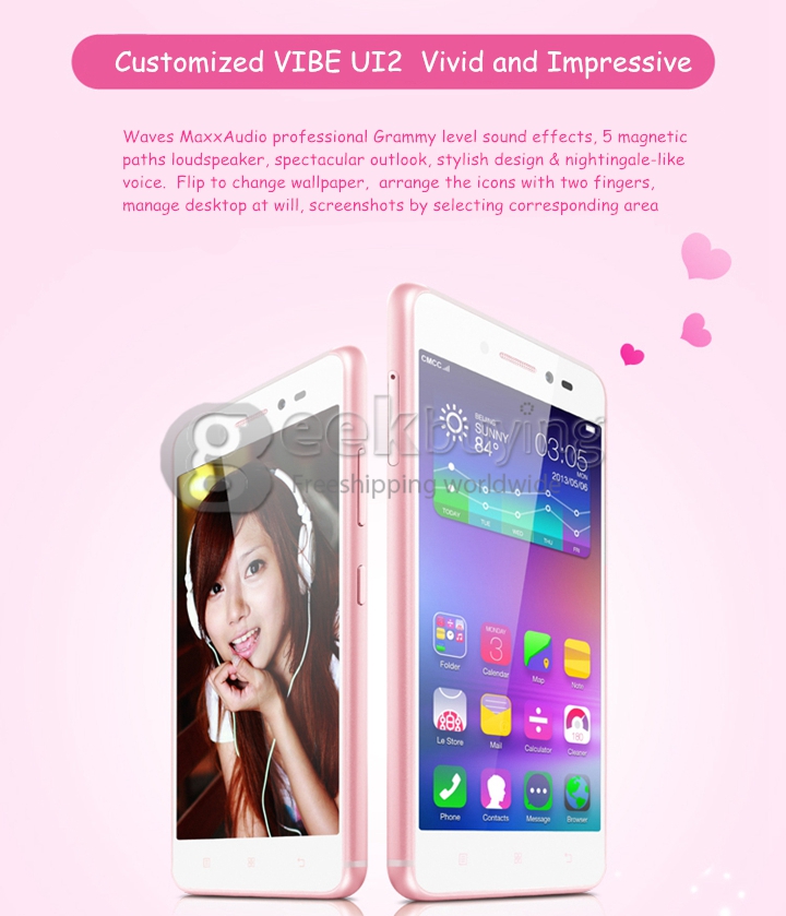 [HK Stock]Lenovo S60 S60W 4G LTE 5.0inch Android 4.4 2GB 8GB Smartphone 64bit Snapdragon 410 Quad Core 13.0MP Miracast - White