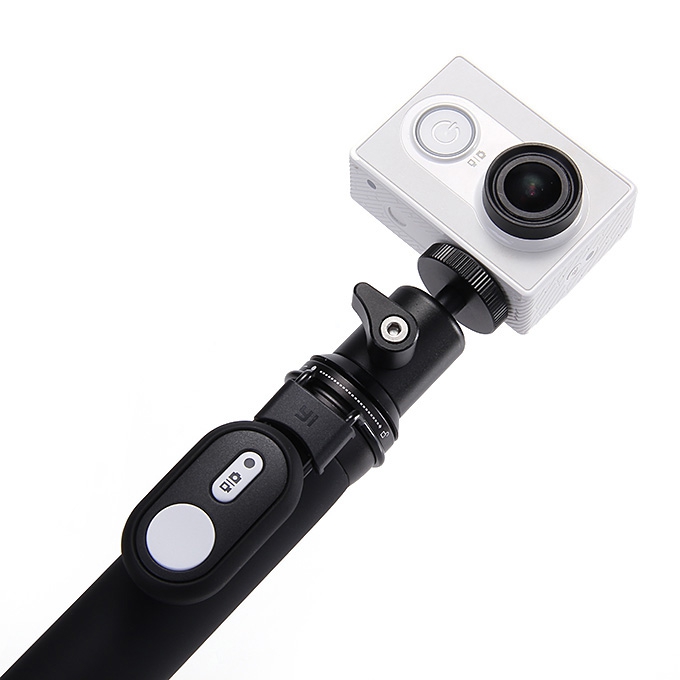 Original XiaoYi Alluminum Alloy Self-Timer Monopod Selfie Stick with Bluetooth Remote Controller For XiaoYi Yi Action Camera - Black