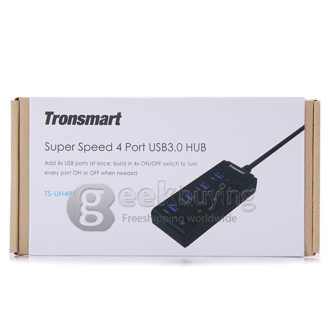 [France Stock]Tronsmart TS-UH4P1 4 Port Portable Super Speed USB Hub With 4 ON/OFF Switch For Travel