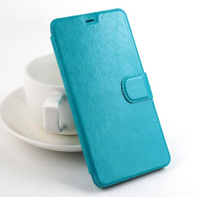 Protective Hard Cover Flip Stand Leather Case for MEIZU M2 NOTE (MEILAN NOTE 2) - Blue