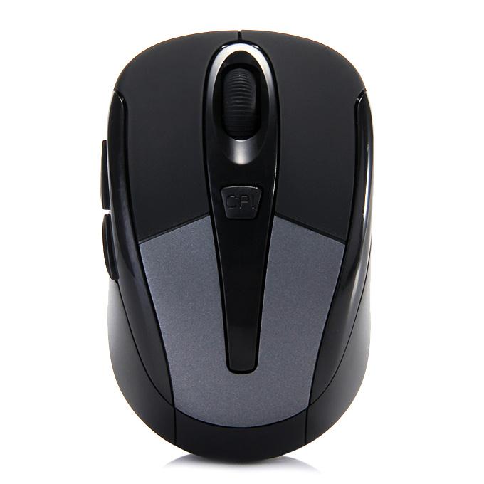 A800 Universal Optical Sensor 2.4GHz Wireless Mouse for Windows Mac OS - Black
