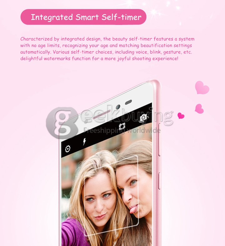[HK Stock]Lenovo S60 S60W 4G LTE 5.0inch Android 4.4 2GB 8GB Smartphone 64bit Snapdragon 410 Quad Core 13.0MP Miracast - Pink