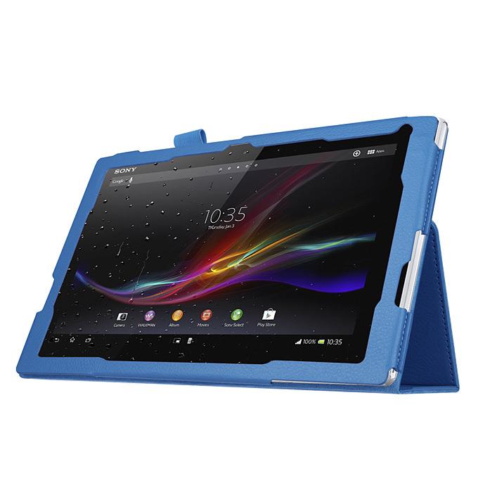 High Quality Folio PU Leather Stand Cover Case For Sony Xperia Z4 Tablet PC - Blue
