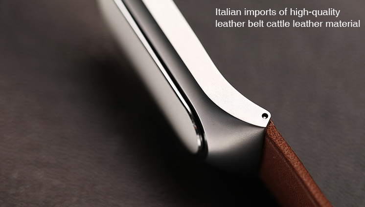 Original Xiaomi Miband Replacement Bracelet Genuine Leather Wrist Strap For Xiaomi Smart Watch - Brown