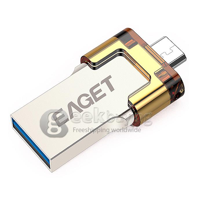 EAGET V80 Portable USB 3.0 32GB U Disk High Speed Mobile Flash Drives - Silver