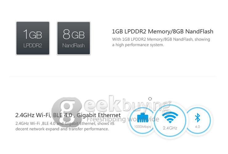 FirePrime Ubuntu 15.04 Android5.1 CPU Development Board RK3128 Quad Core 1G/8G BT4.0 802.11 b/g/n Gigabit LAN 5.0MP HDMI