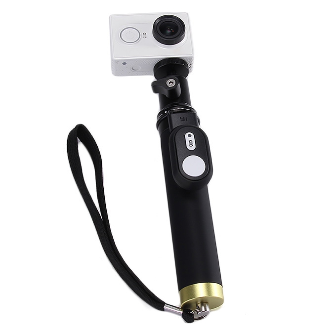 Original XiaoYi Alluminum Alloy Self-Timer Monopod Selfie Stick with Bluetooth Remote Controller For XiaoYi Yi Action Camera - Black
