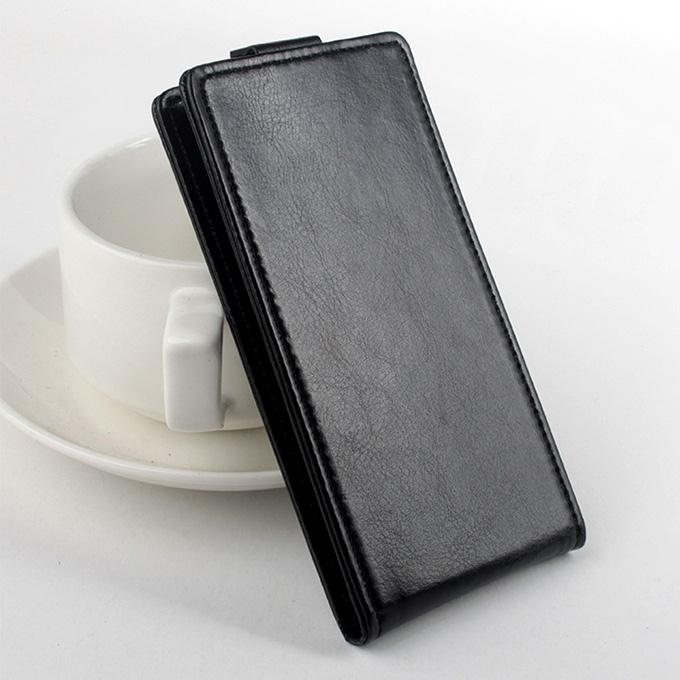 Protective Hard Cover Up&Down Flip Stand Leather Case for Cubot X11 Smartphone - Black