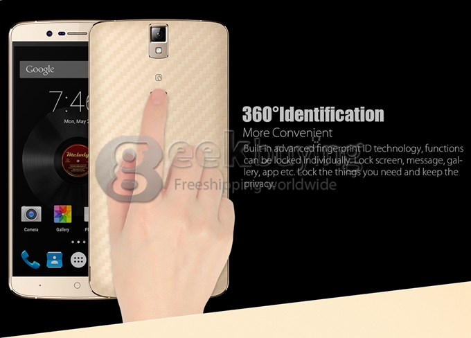 Elephone P8000 5.5 inch FHD 4G LTE Android 5.1 3GB 16GB Smartphone 64bit MTK6753 Octa Core 13.0MP Touch ID 4165mAh -Black