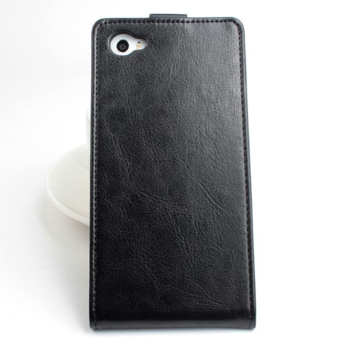 Protective Hard Cover Up&Down Flip Stand Leather Case for Cubot X11 Smartphone - Black
