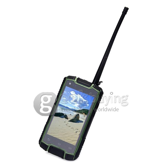 DIGOOR DG1 Plus IP68 Rugged Phone 4.0inch Android 4.4 MTK6582 Quad Core 1.3GHz 1GB 8GB 5.0MP Walkie Talkie Miracast - Green