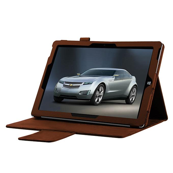 New Folio PU Leather Keyboard Stand Cover Case For 10.8 Inch Microsoft Surface 3 Tablet - Brown