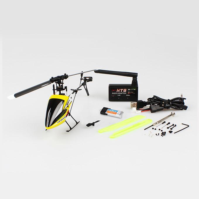 Hisky HFP100 V2 4CH Flybarless RC Helicopter 6 Axis Gyro BNF With HT8 Radio Adapter Without Transmitter