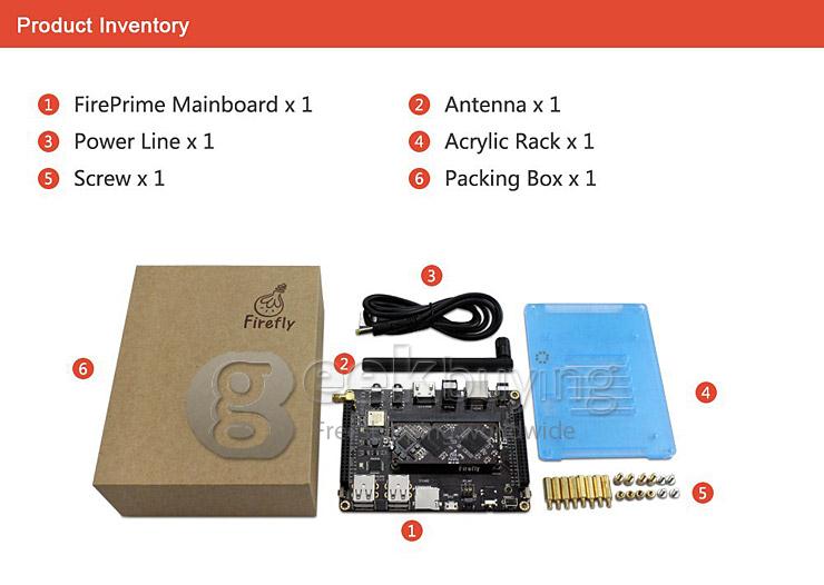 FirePrime Ubuntu 15.04 Android5.1 CPU Development Board RK3128 Quad Core 1G/8G BT4.0 802.11 b/g/n Gigabit LAN 5.0MP HDMI