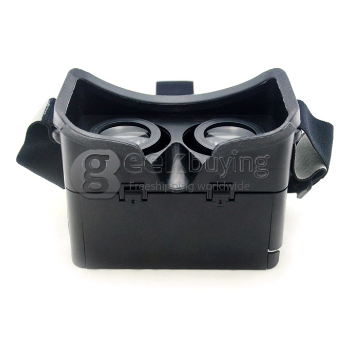 Head Mount 3D Immersive Virtual Reality VR Headset FOV70 Video Game Cardboard IPD & Focus Adjustable for 4-6 inches Smartphones - Black