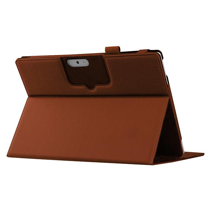 New Folio PU Leather Keyboard Stand Cover Case For 10.8 Inch Microsoft Surface 3 Tablet - Brown