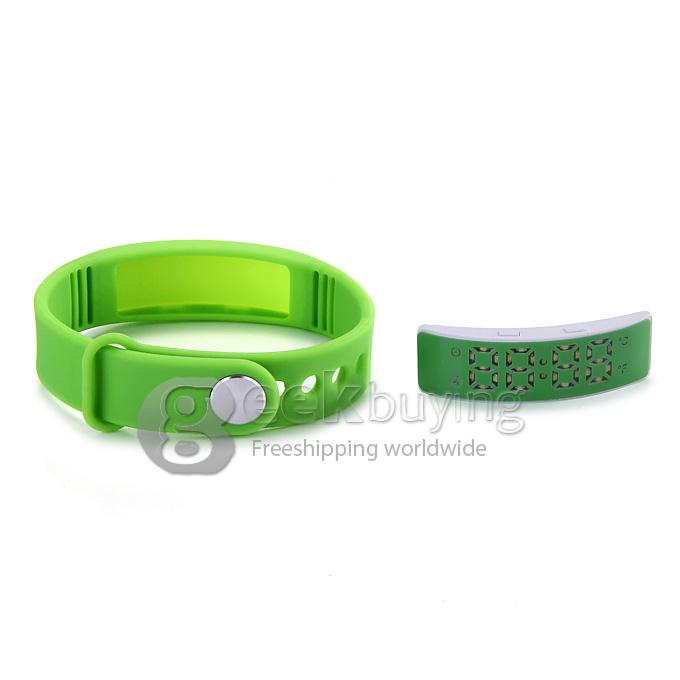 W5 Multifunctional LED USB Smart Bracelet With 3D Pedometer /Sleep Monitor Functions - Green