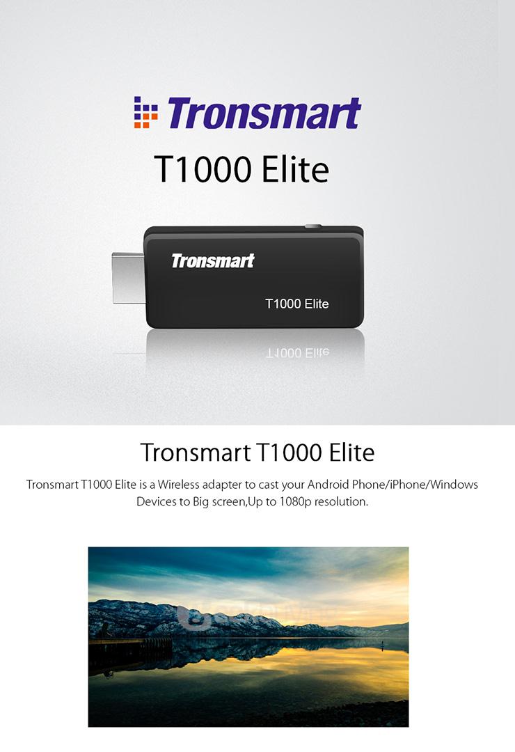 Tronsmart T1000 Elite Linux Wifi Display Dongle AM8252 HDMI 1080P 802.11 b/g/n for Miracast/DLNA/Airplay