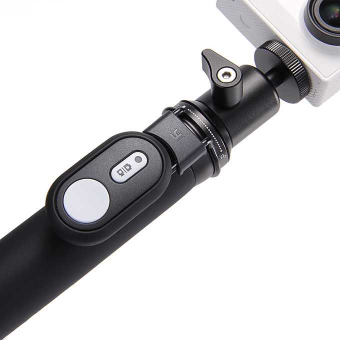 Original XiaoYi Alluminum Alloy Self-Timer Monopod Selfie Stick with Bluetooth Remote Controller For XiaoYi Yi Action Camera - Black