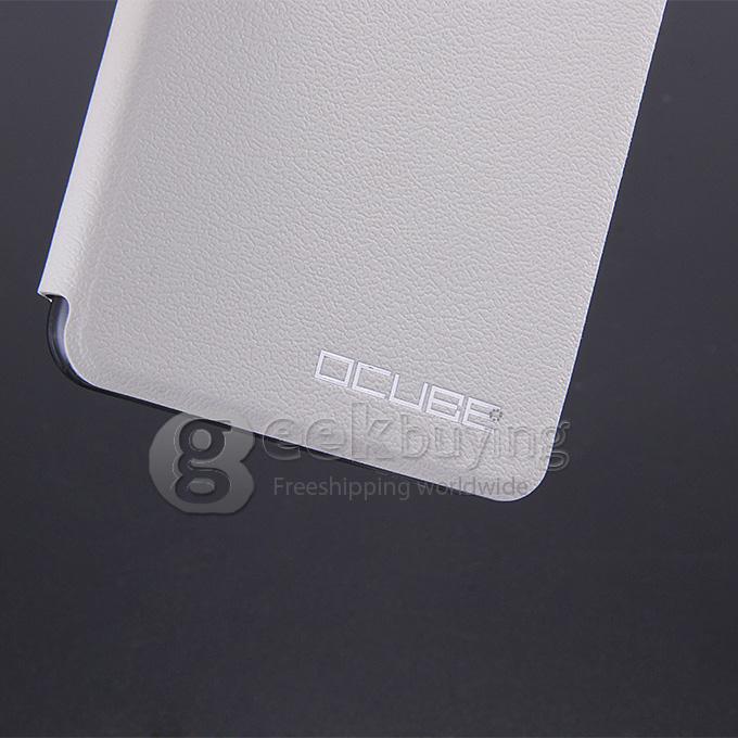 Protective Hard Cover Flip Stand Leather Case for UMI Hammer Smartphone - White