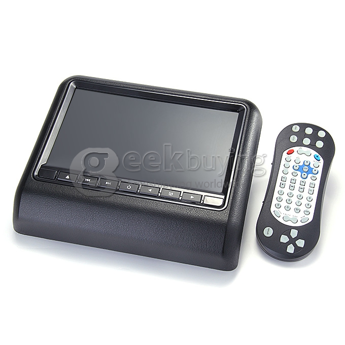 XD9901 9 Inch Digital HD LCD Bracket Car Headrest Monitor CD Games FM DVD Remote Controller Game Pad Function - Black