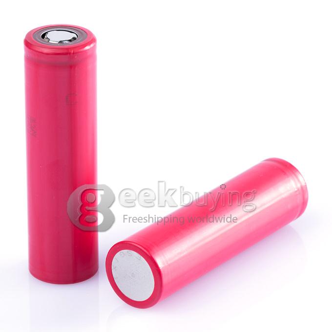 Panasonic Super Max 3.7V 3400mAh Rechargeable 18650 Li-ion Battery w/Protection Circuit(2 PCS)- Red