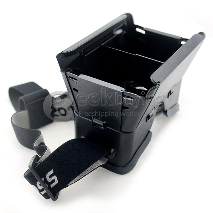 Head Mount 3D Immersive Virtual Reality VR Headset FOV70 Video Game Cardboard IPD & Focus Adjustable for 4-6 inches Smartphones - Black