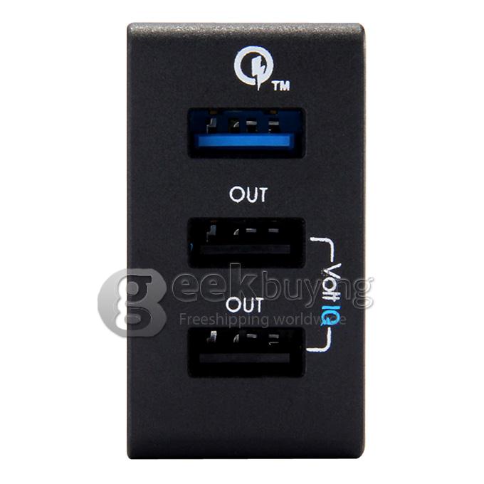 [Spain Stock] Qualcomm Certified Tronsmart Premium Design Quick Charge 2.0 42W 3 Ports Wall Charger for Samsung/Sony/HTC