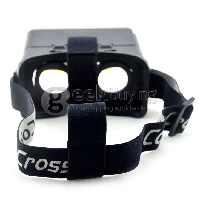 Head Mount 3D Immersive Virtual Reality VR Headset FOV70 Video Game Cardboard IPD & Focus Adjustable for 4-6 inches Smartphones - Black