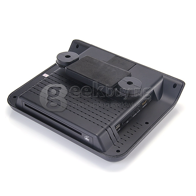 XD9901 9 Inch Digital HD LCD Bracket Car Headrest Monitor CD Games FM DVD Remote Controller Game Pad Function - Black