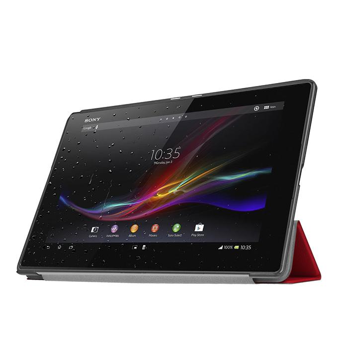 High Quality Ultra-Slim PU Leather Stand Cover Case For Sony Xperia Z4 Tablet - Red