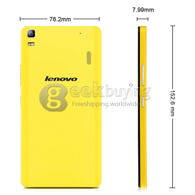 [Spain Stock] Lenovo Lemo K3 NOTE 5.5inch FHD 4G Smartphone Android 5.0 2GB 16GB 64bit MTK6752 Octa Core 1.7GHz IPS - Yellow