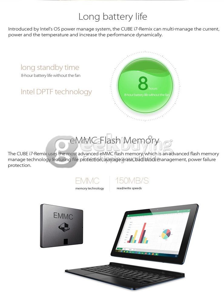 CUBE i7 Remix 11.6 Inch Remix OS 1.0 Tablet PC 2GB/32GB Intel Z3735F Quad Core 1.8GHz with Google Play Store GPS Bluetooth WiFi OTG - Black+Blue