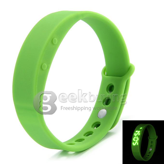 W5 Multifunctional LED USB Smart Bracelet With 3D Pedometer /Sleep Monitor Functions - Green