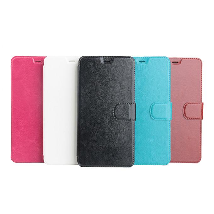 Protective Hard Cover Flip Stand Leather Case for MEIZU M2 NOTE (MEILAN NOTE 2) - Black