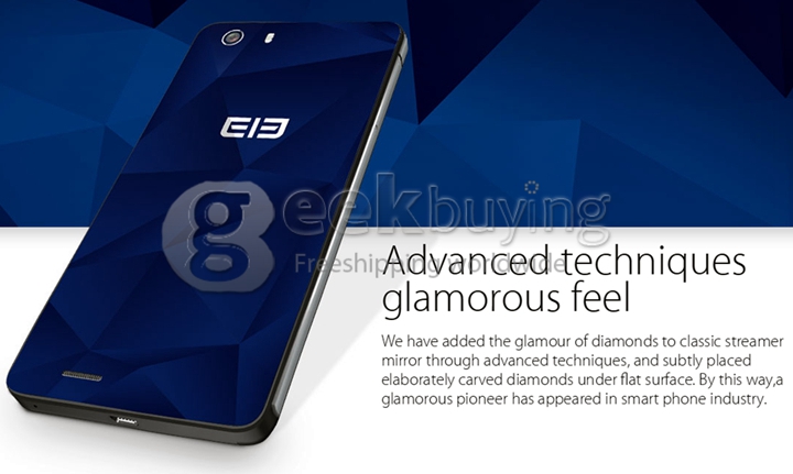 Elephone S2 Plus 5.5inch 4G FDD-LTE Android 5.1 Smartphone MTK6735 Quad Core 2GB 16GB 13.0MP Dual Side Glass Smart Wake Miracast - Dark Blue