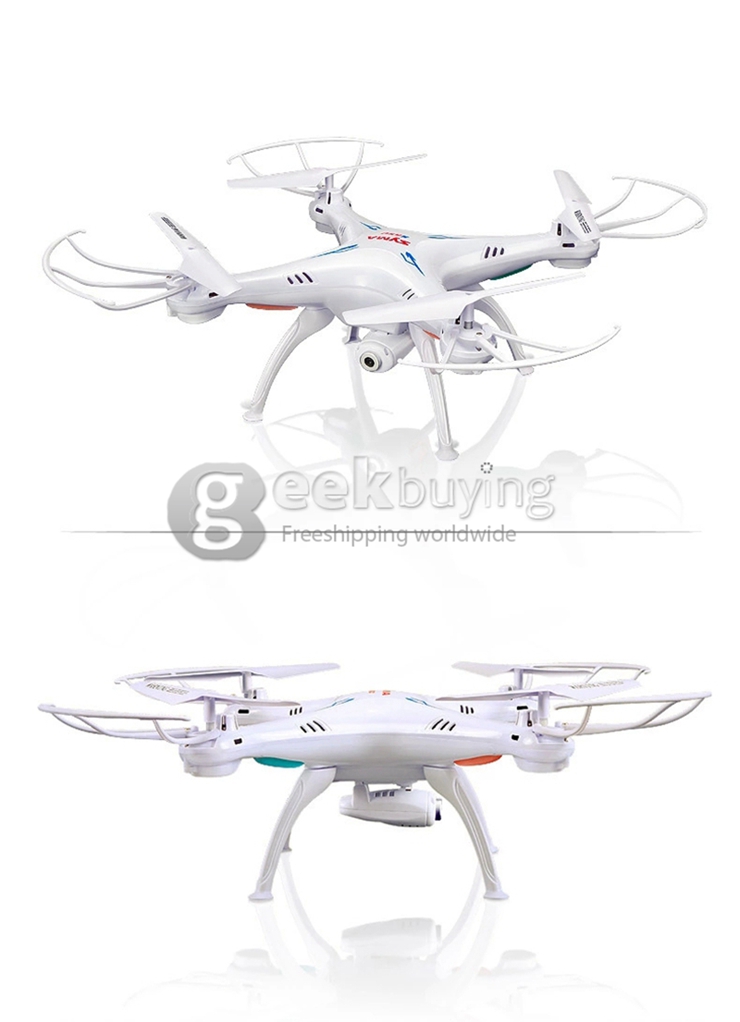 Syma X5SW Explorers 2 Wifi Headless Mode FPV RC Quadcopter 0.3MP Camera 2.4GHz 6-axis 360 Degree Eversion RTF - White