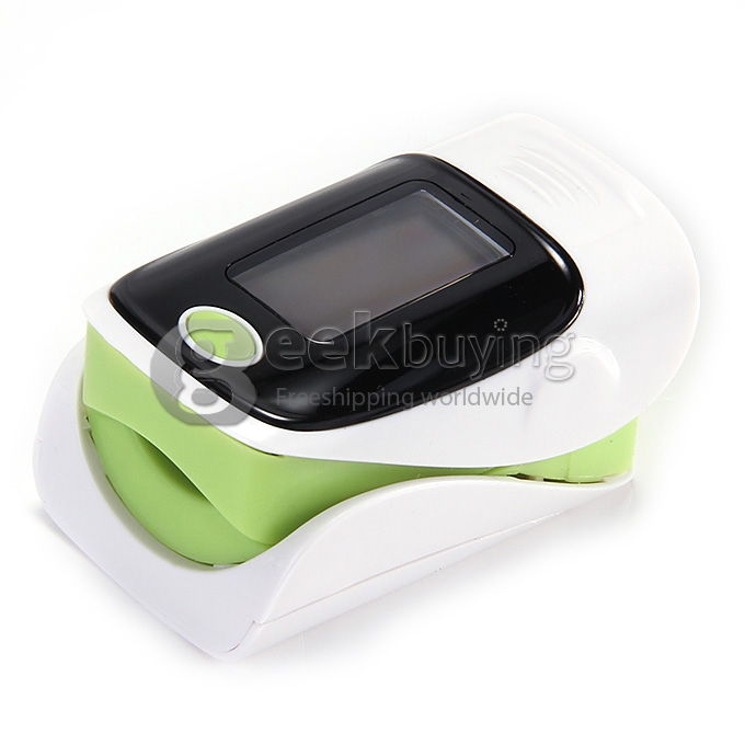 2 In 1 Finggertip Pulse Oximeter Blood Oxygen Device Pluse Rate Oxygen Saturation of Blood LED Display - Green