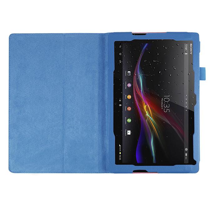 High Quality Folio PU Leather Stand Cover Case For Sony Xperia Z4 Tablet PC - Blue