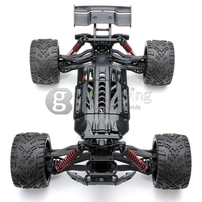 9116 1/12 Brushed RC Monster Truck 2.4GHz 38KM/H High Speed 2WD RTR - Red